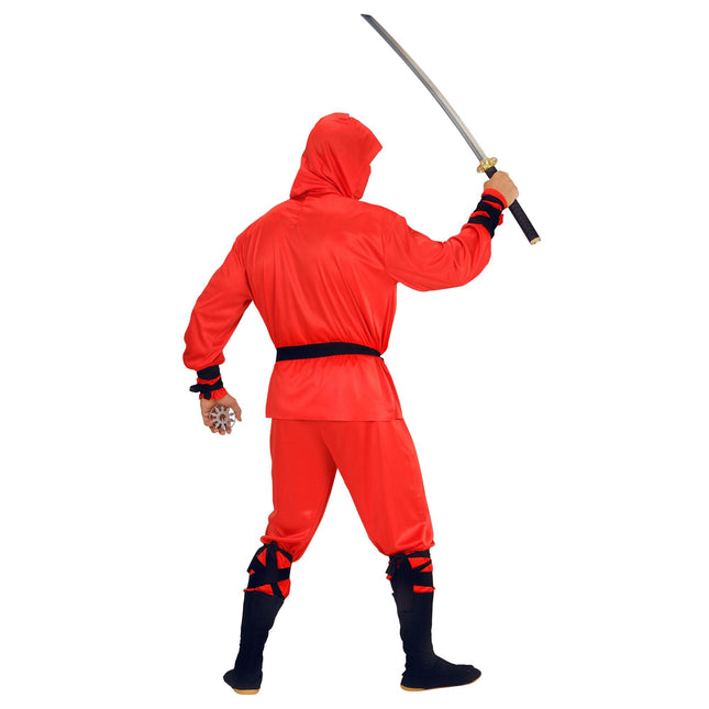 Costume Ninja Uomo Rosso