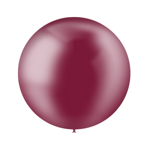 Palloncino gigante rosso Bordeaux trasparente 60 cm