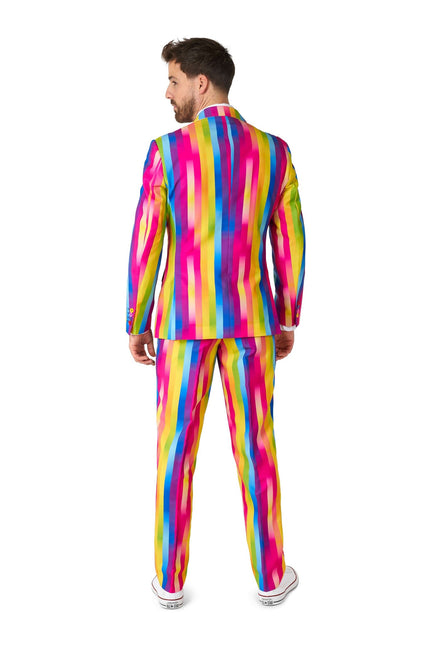 Tuta a strisce arcobaleno da uomo OppoSuits