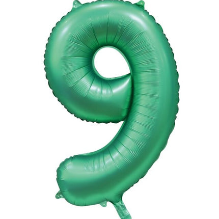 Palloncino figura verde 9 anni lucido 86 cm