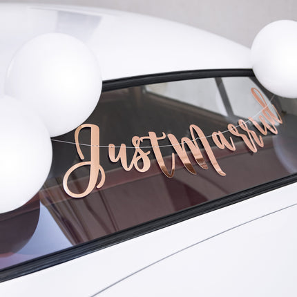 Set di decorazioni per auto matrimonio Just Married