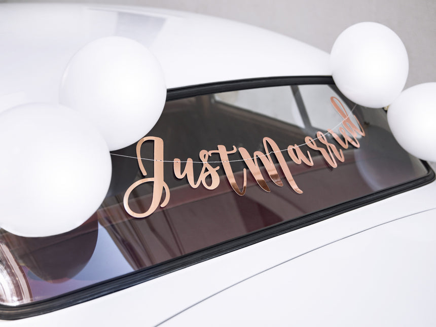 Set di decorazioni per auto matrimonio Just Married