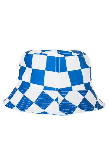 Cappello da pescatore blu/bianco a blocchi