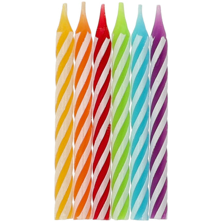 Candele Rainbow Twist 6cm 10 pezzi