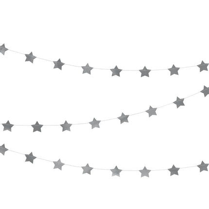 Ghirlanda di stelle argento 3,6 m