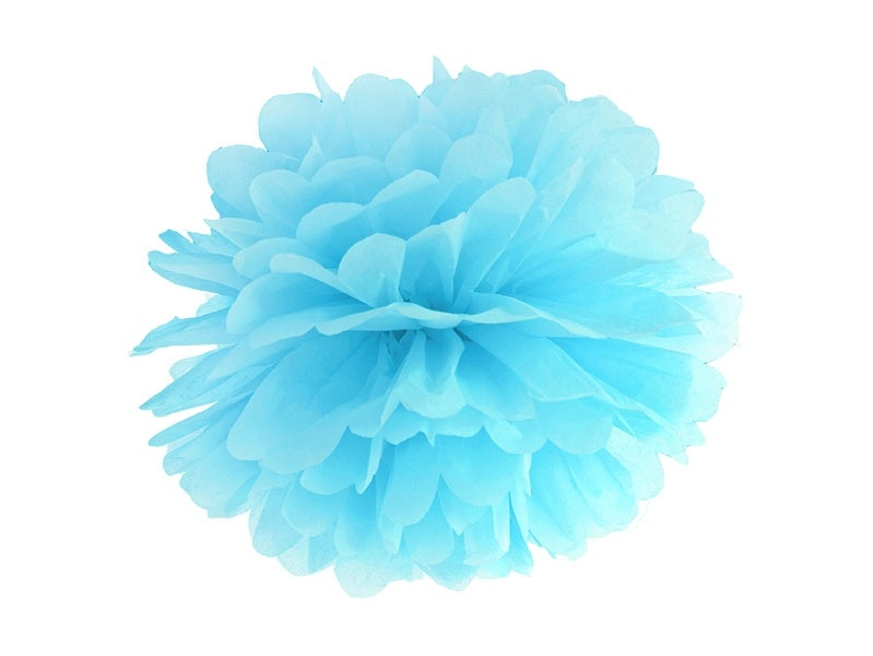 Pompon blu cielo 25 cm