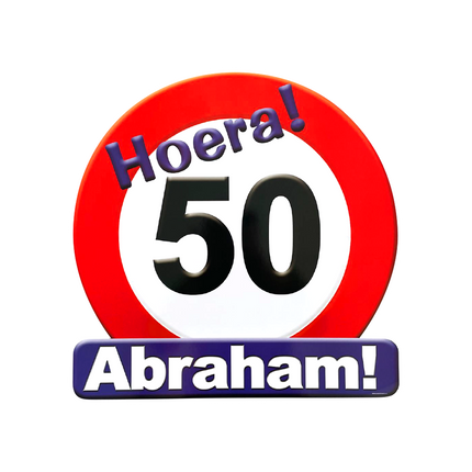 Abraham Door Sign 50 Years Traffic Sign 50cm