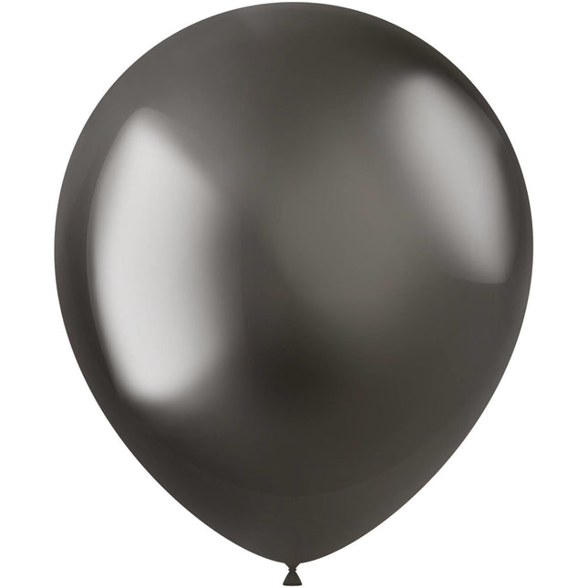 Palloncini grigio scuro cromo 33cm 50pz