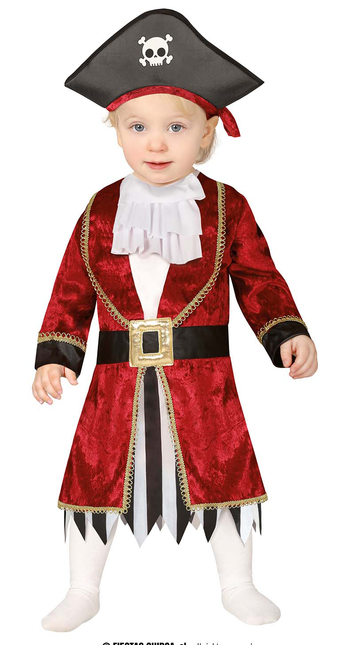 Costume da pirata bambino rosso