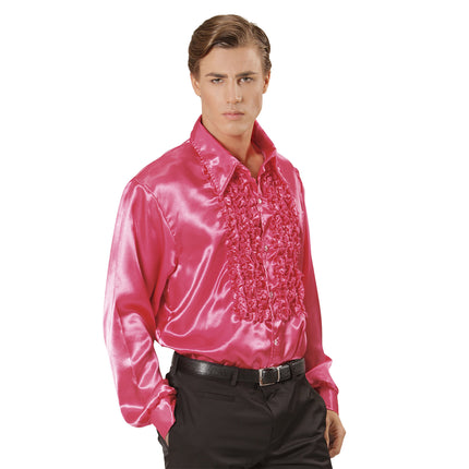 Camicetta Disco 70S Rosa Uomo