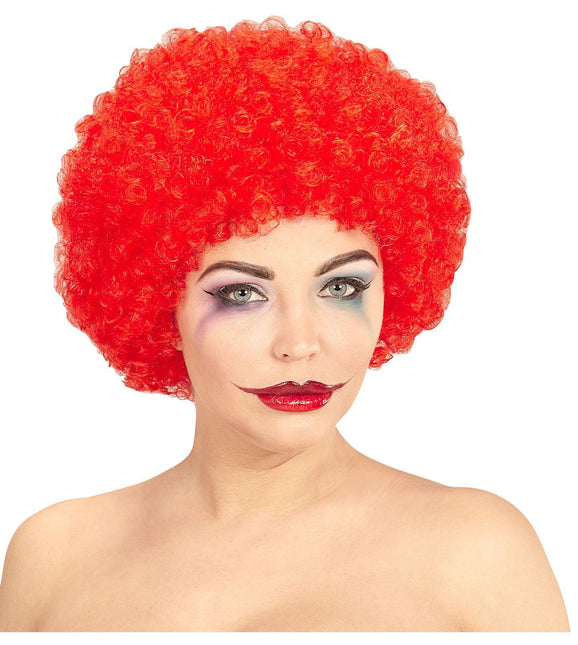 Parrucca rossa riccioli da clown