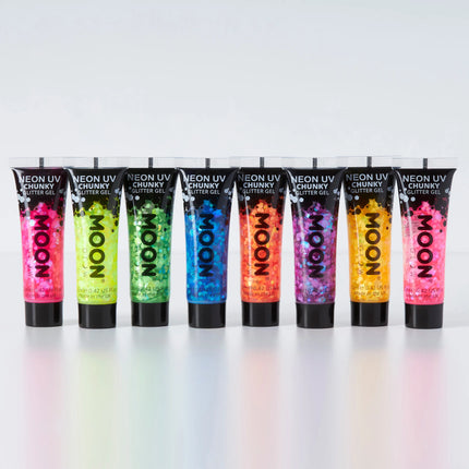 Moon Glow Neon UV Chunky Glitter Gel Giallo 12ml