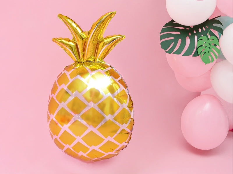 Palloncino ad elio Ananas Oro 63 cm