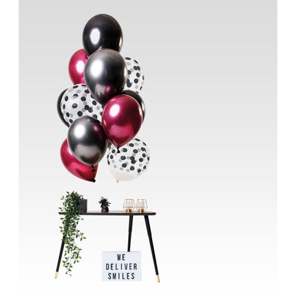 Set di palloncini neri 30cm 12pz