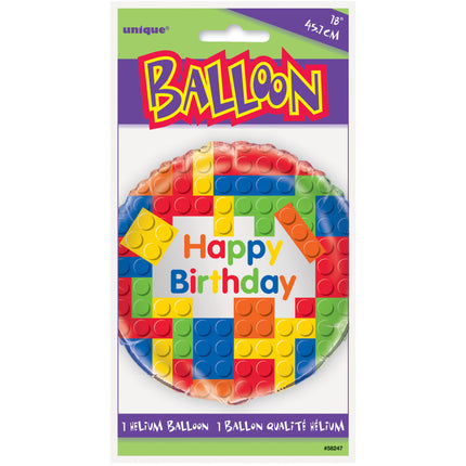 Palloncino ad elio Lego Happy Birthday 45cm vuoto