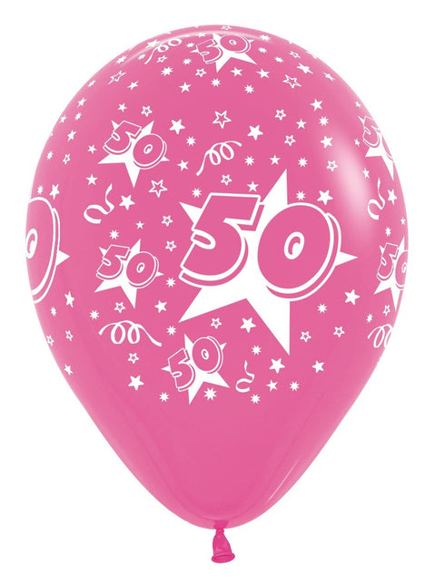 Palloncini Numero 50 Mix 30cm 25pz