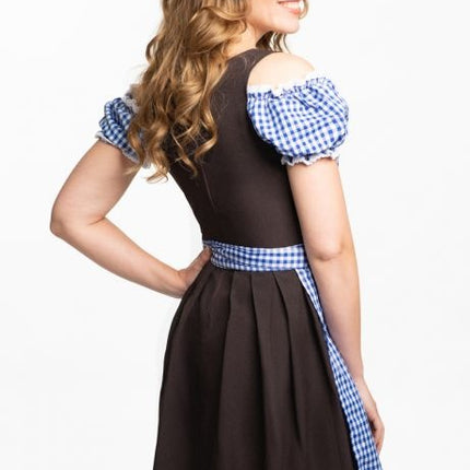 Abito Dirndl Oktoberfest Blu Marrone