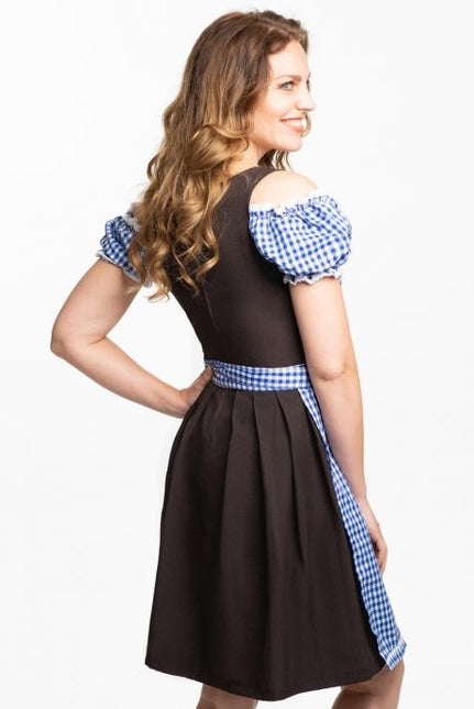 Abito Dirndl Oktoberfest Blu Marrone