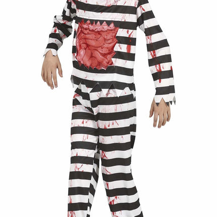 Costume di Halloween da zombie per bambino prigioniero