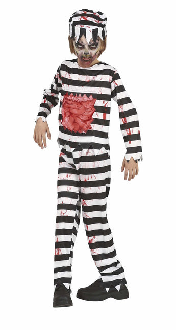 Costume di Halloween da zombie per bambino prigioniero