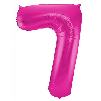 Palloncino Foil Figura 7 Fucsia Metallizzato XL 86cm vuoto