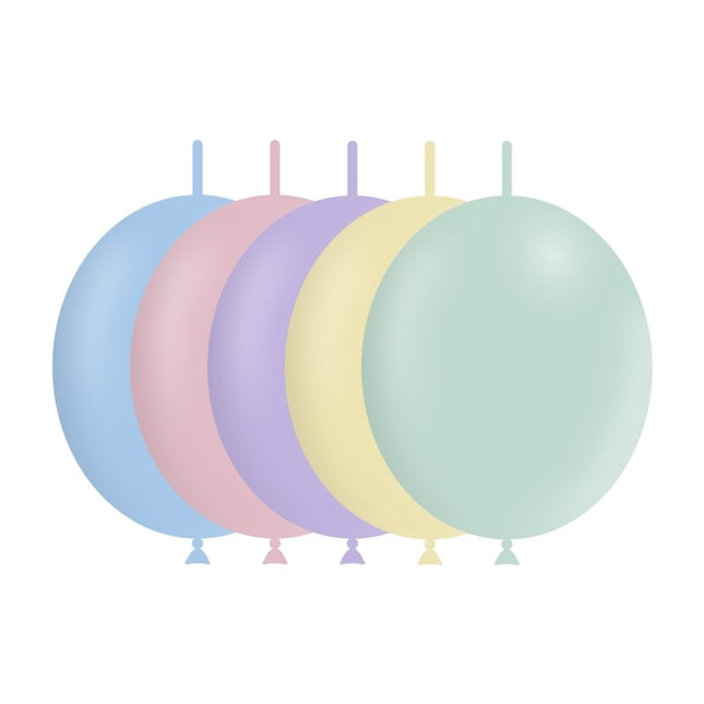 Palloncini a bottone colorati pastello 30cm 50pz