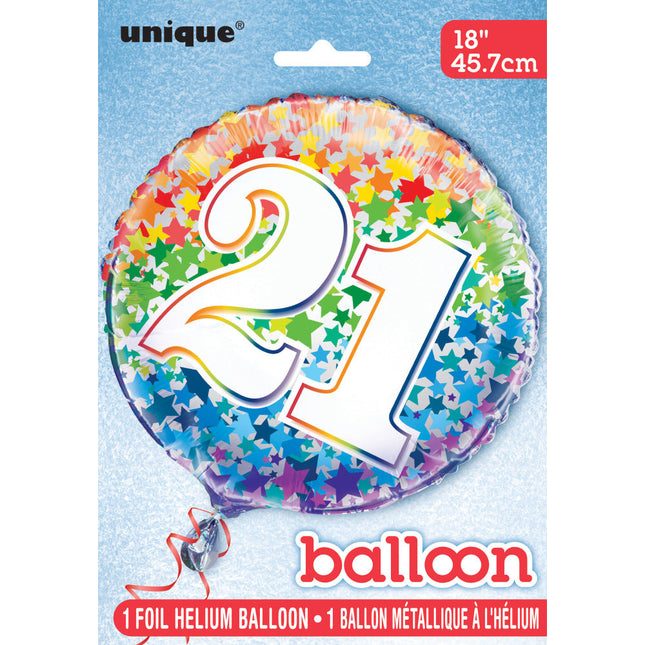 Palloncino ad elio 21 anni Stelle vuote