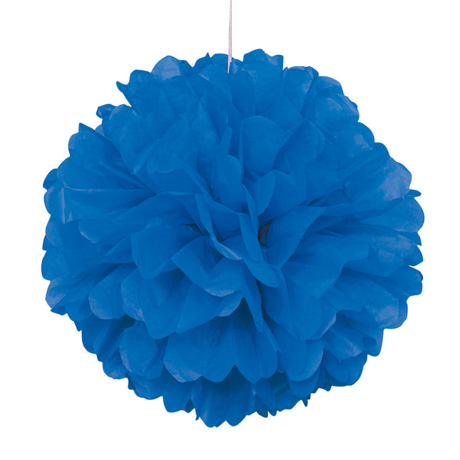 Pompon blu 40 cm