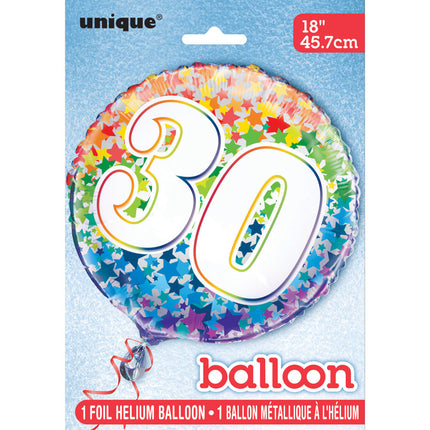 Palloncino ad elio 30 anni Stelle vuote