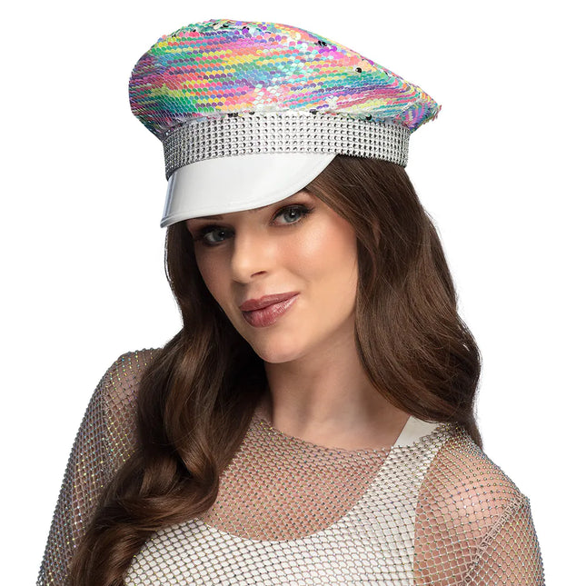 Cappello Arcobaleno Glitterato