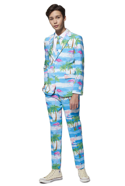 Ragazzo vestito alle Hawaii