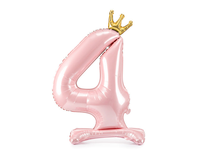 Palloncino Foil Figura 4 Rosa Chiaro Standard Vuoto 84cm