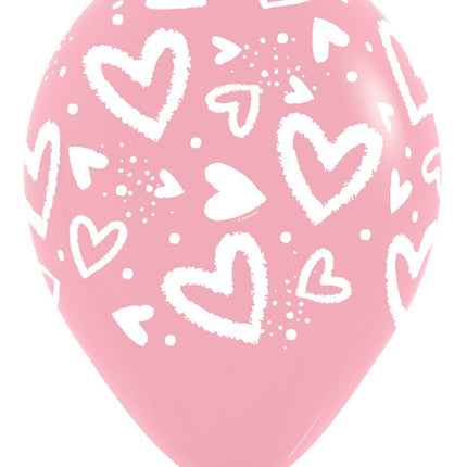 Palloncini Bright Hearts Mix 30cm 25pz