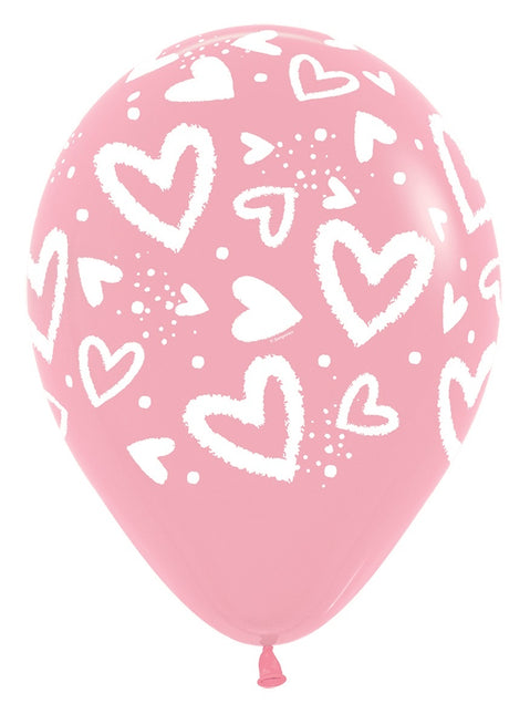 Palloncini Bright Hearts Mix 30cm 25pz