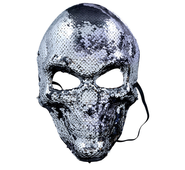 Maschera d'argento Scheletro Paillettes