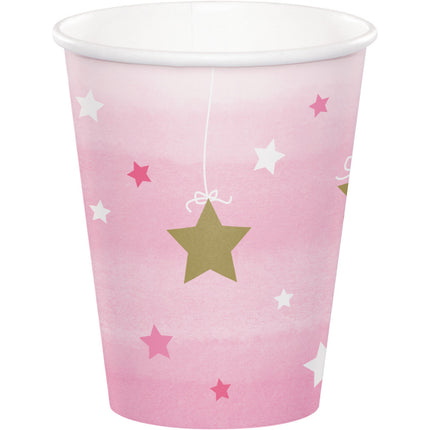 Tazze Rosa Stelle 256ml 8pz