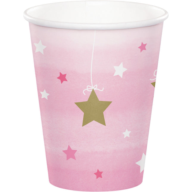 Tazze Rosa Stelle 256ml 8pz