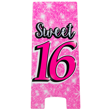 Cartello di avvertimento Sweet 16 Pink 62,5 cm