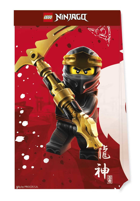 Sacchetti di condivisione Lego Ninjago di carta 4 pezzi