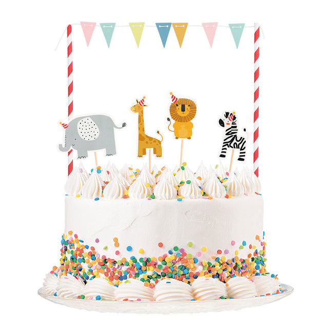 Cake topper Giungla Animali della Giungla Set 7 pezzi