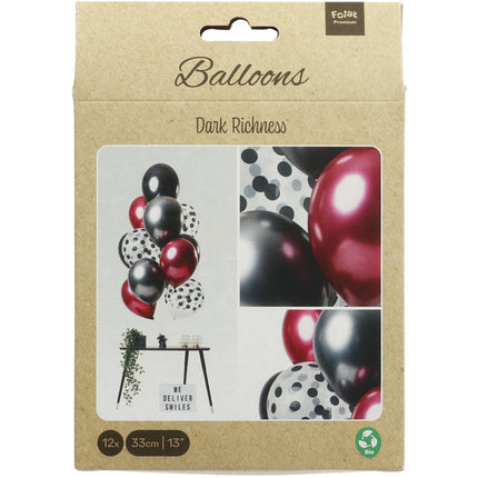 Set di palloncini neri 30cm 12pz