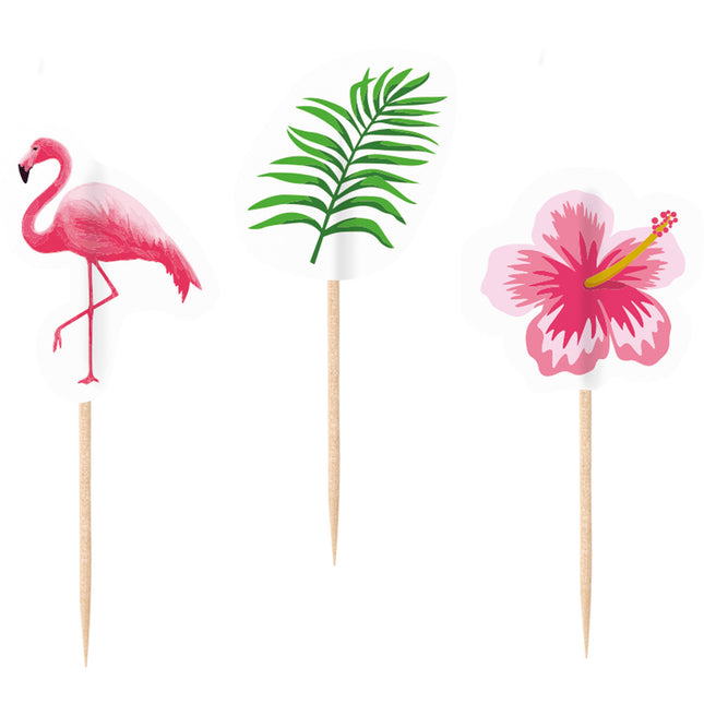 Bastoncini da cocktail Flamingo 7,5 cm 20 pezzi