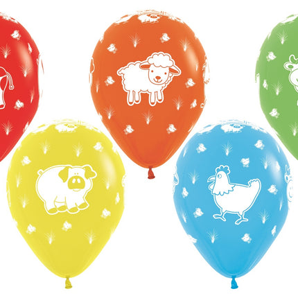 Palloncini Animali della Fattoria Mix 30cm 25pz