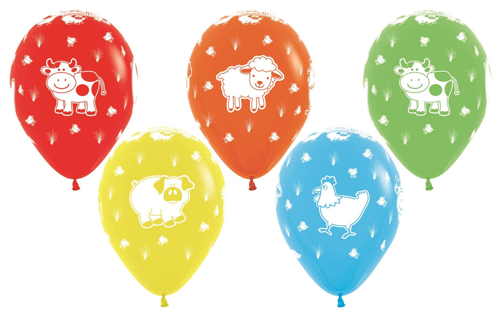 Palloncini Animali della Fattoria Mix 30cm 25pz