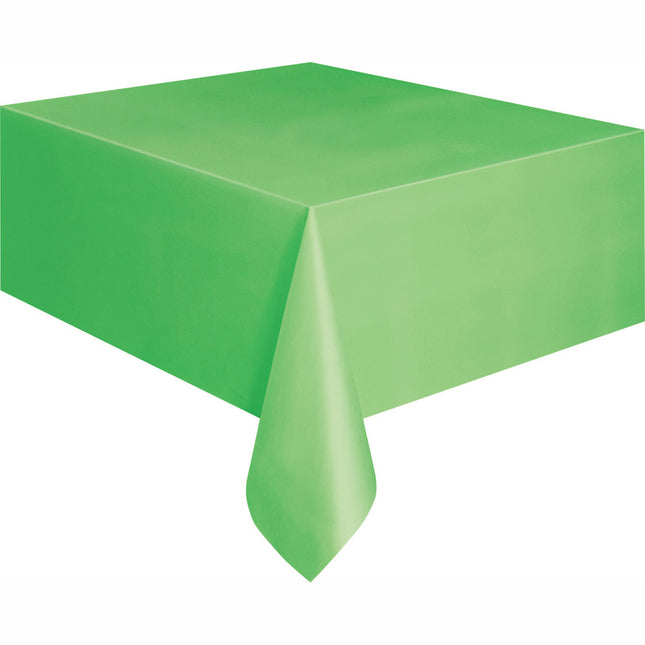 Tovaglia verde lime in plastica 2,74 m