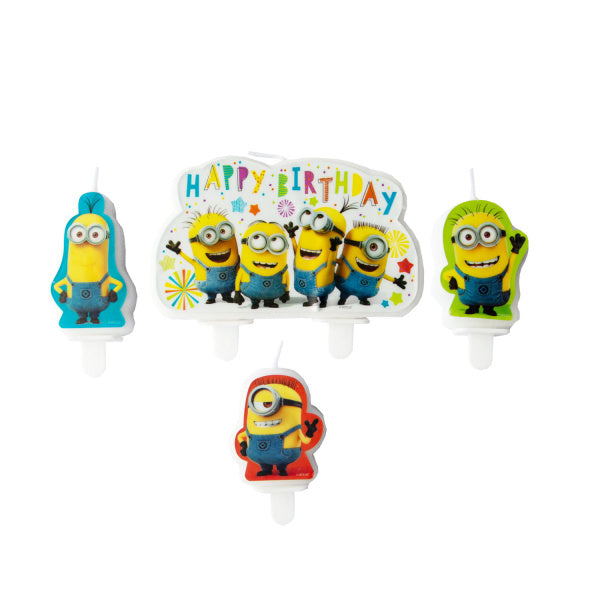 Candele Minions 4 pezzi