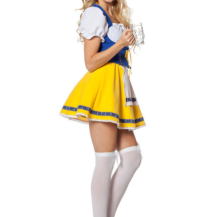 Abito Dirndl Oktoberfest Giallo Blu