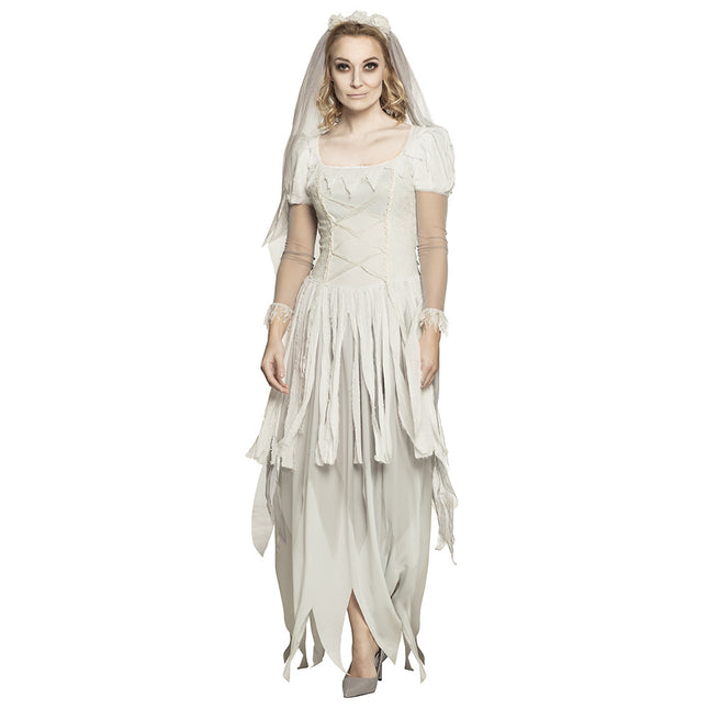 Costume da sposa di Halloween da fantasma