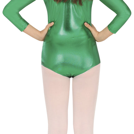 Body da bambina Verde Metallizzato