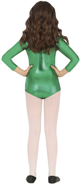 Body da bambina Verde Metallizzato